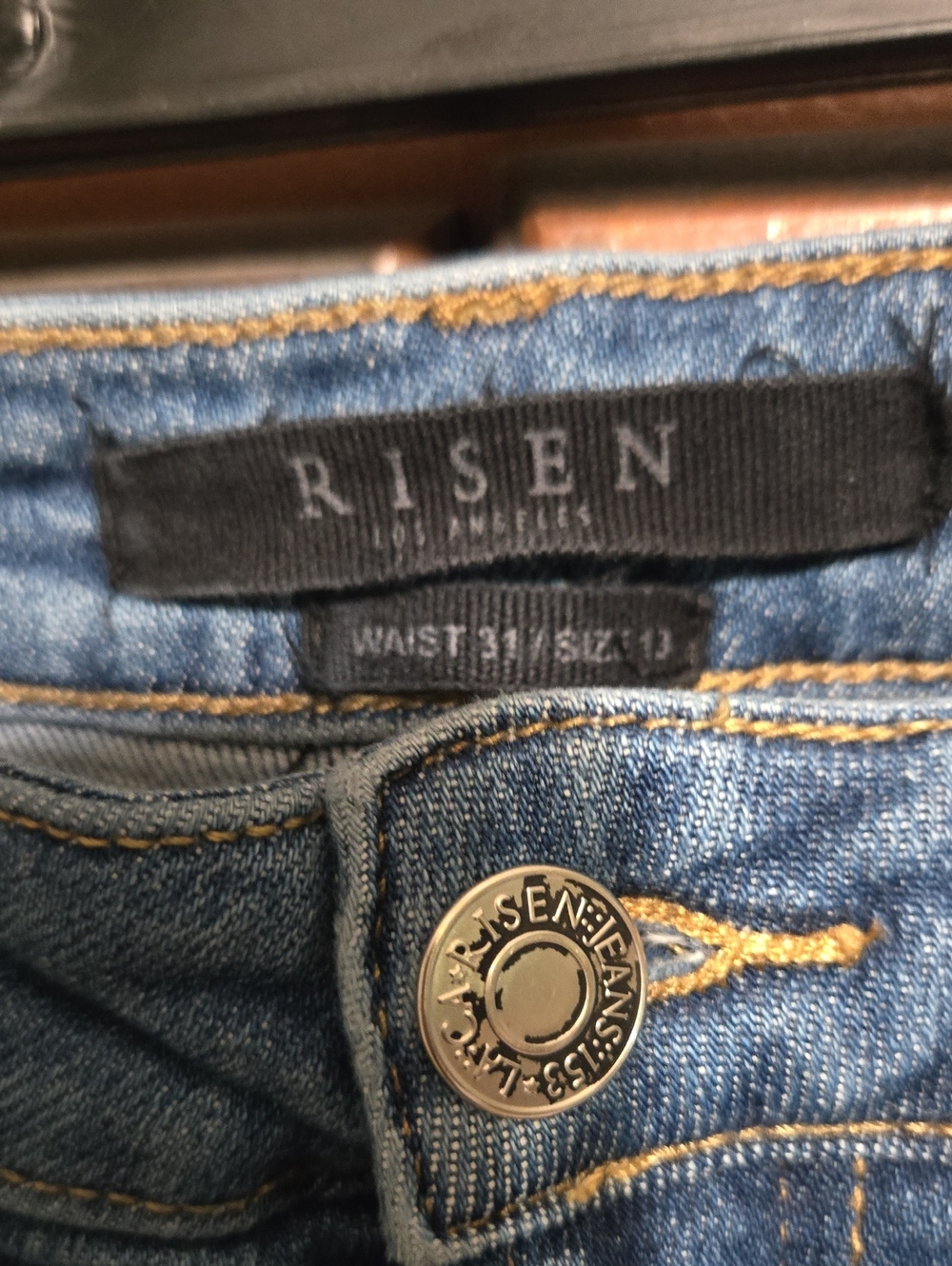 Risen Women's Skinny Jeans — Classic Blue Stretch Denim